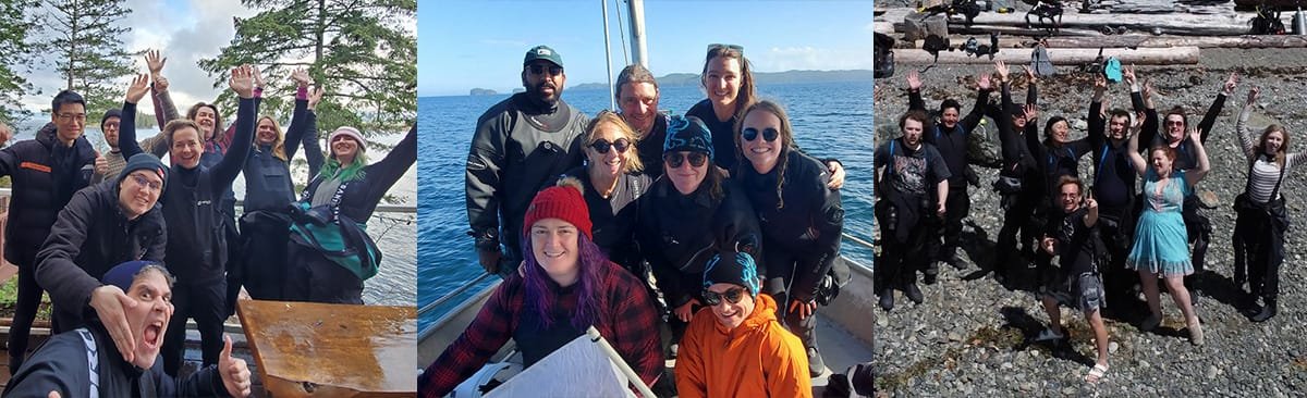 Dive trip group shots